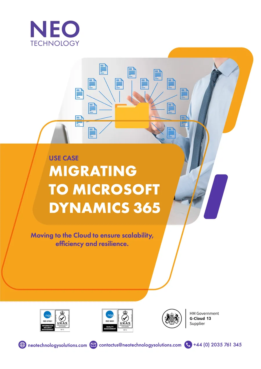 Cover of Migrating To Microsoft Dynamics 365 - CRM & ERP Combined Boosts Efficiency, Agility, and CX