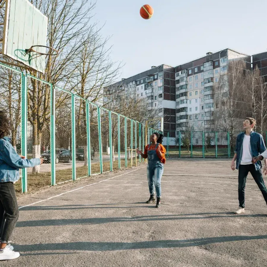 Residents on a local authority estate