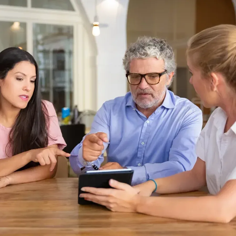 A housing officer working with residents