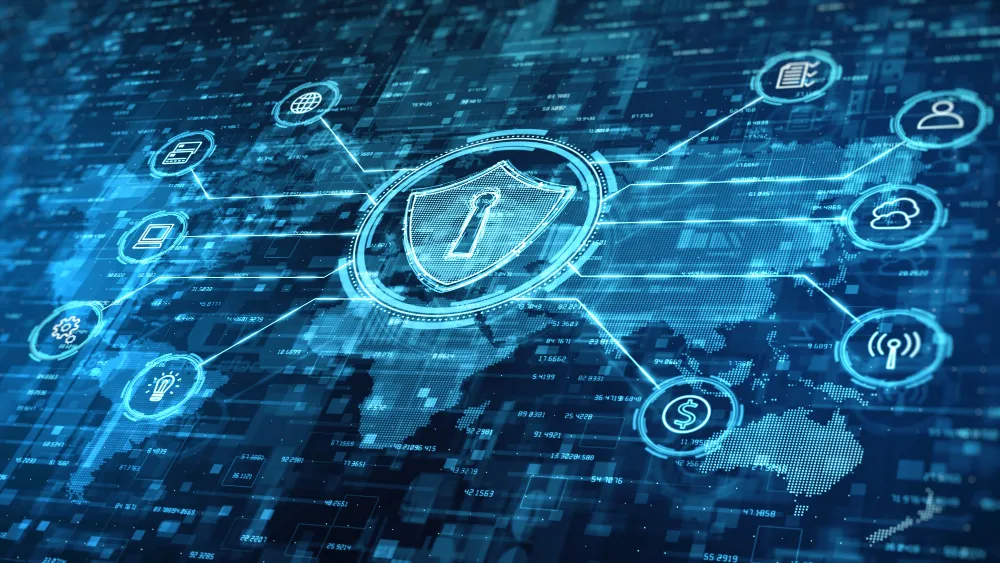 shield icon cyber security digital data network protection neo technology
